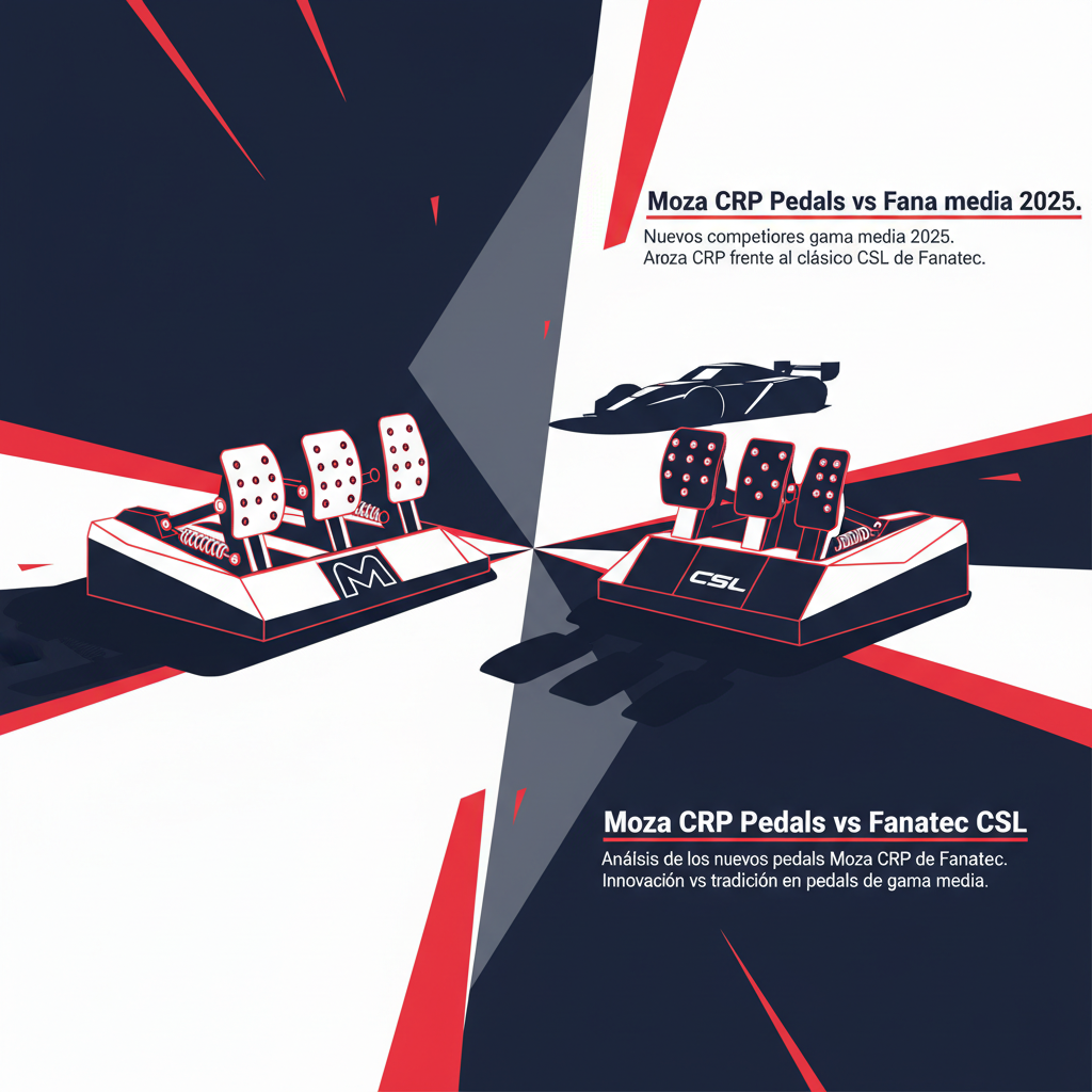 Moza CRP Pedals vs Fanatec CSL: Nuevos competidores gama media 2025