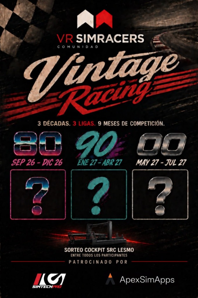 Cartel Oficial Superliga Vintage Racing 2026